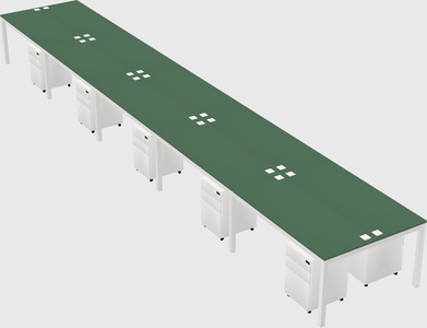 Shared rectangular desk