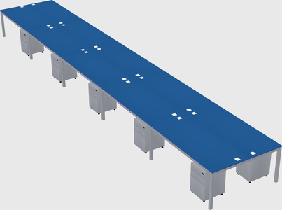 Shared rectangular desk