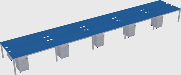 Shared rectangular desk