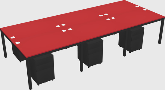 Shared rectangular desk