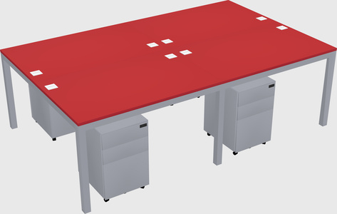Shared rectangular desk