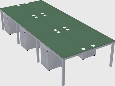 Shared rectangular desk