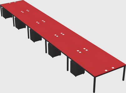 Shared rectangular desk