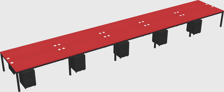 Shared rectangular desk