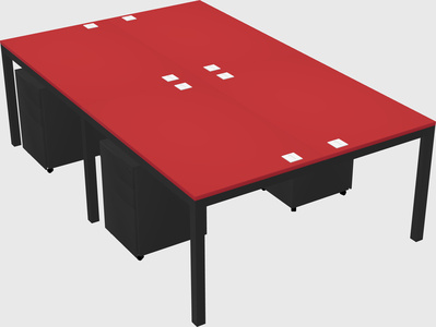 Shared rectangular desk
