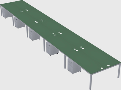 Shared rectangular desk