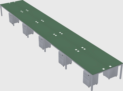 Shared rectangular desk