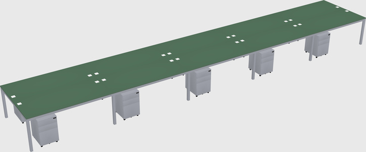 Shared rectangular desk