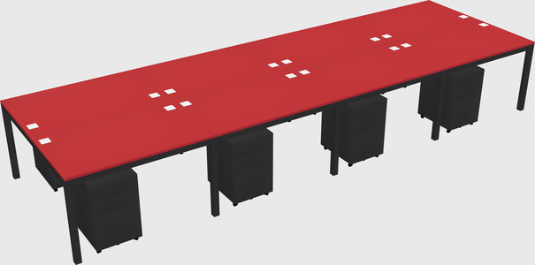 Shared rectangular desk