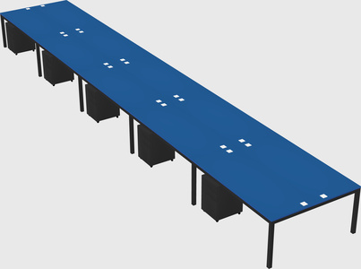 Shared rectangular desk