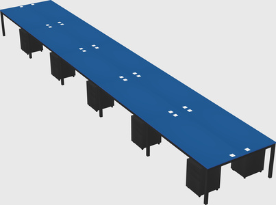Shared rectangular desk