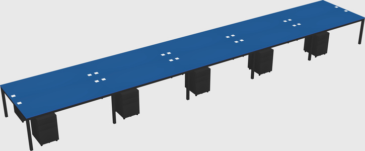 Shared rectangular desk