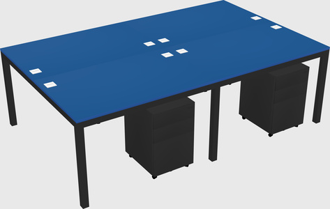 Shared rectangular desk