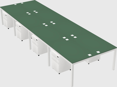 Shared rectangular desk