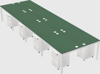Shared rectangular desk