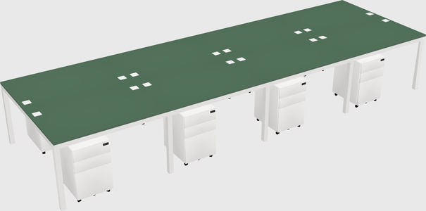 Shared rectangular desk