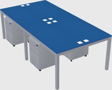 Shared rectangular desk