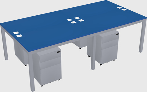 Shared rectangular desk