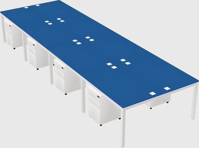 Shared rectangular desk