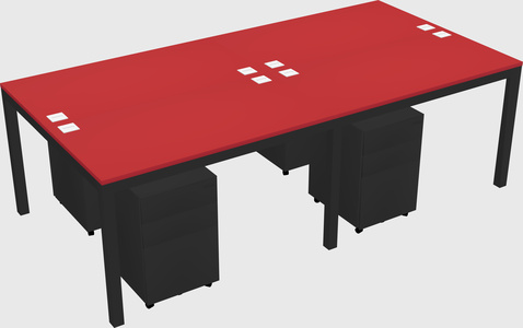 Shared rectangular desk