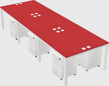 Shared rectangular desk