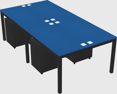Shared rectangular desk