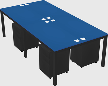 Shared rectangular desk