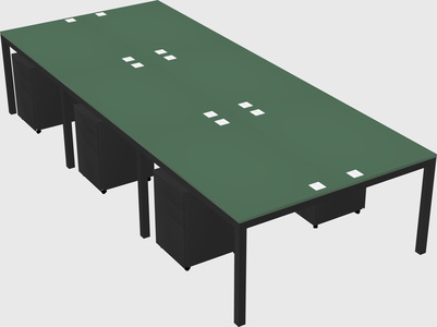 Shared rectangular desk