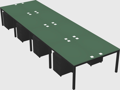 Shared rectangular desk