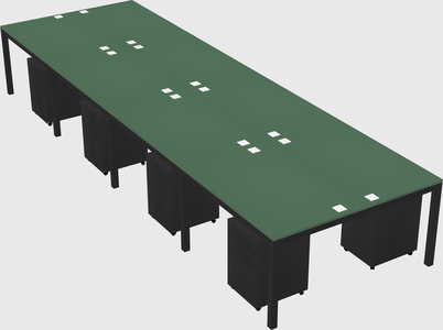 Shared rectangular desk