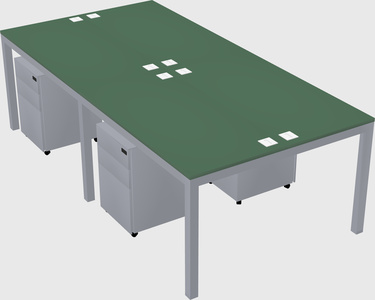 Shared rectangular desk