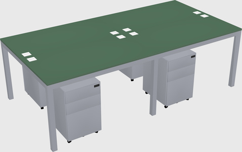 Shared rectangular desk