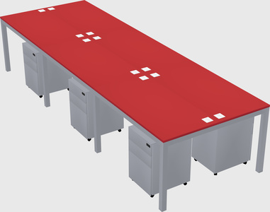 Shared rectangular desk