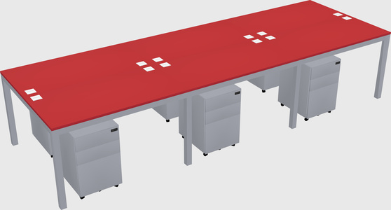 Shared rectangular desk