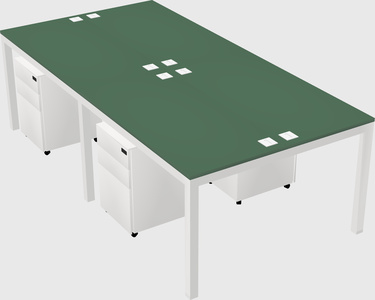 Shared rectangular desk