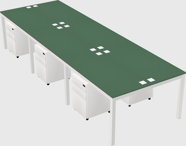 Shared rectangular desk