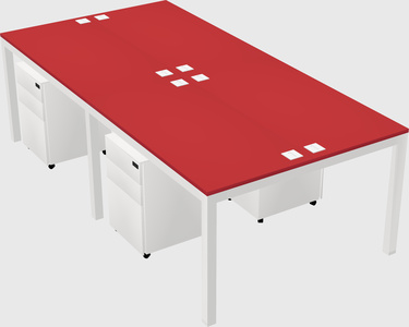 Shared rectangular desk