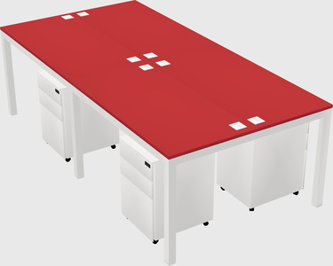 Shared rectangular desk