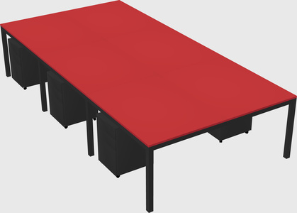Shared rectangular desk