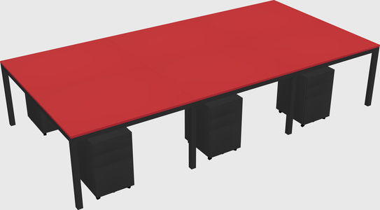 Shared rectangular desk