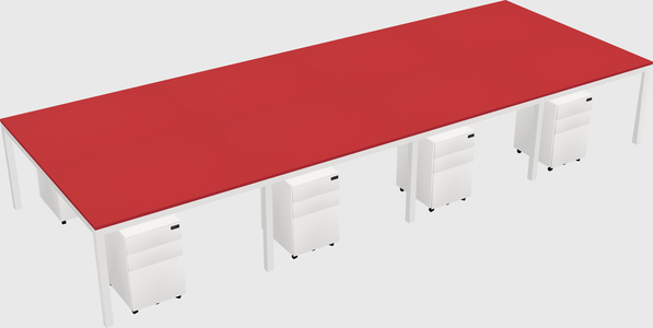 Shared rectangular desk