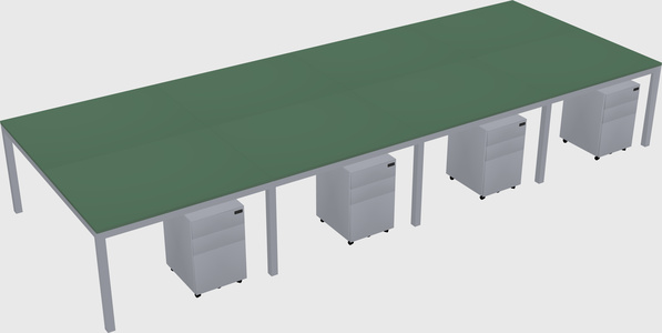 Shared rectangular desk