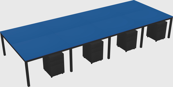 Shared rectangular desk