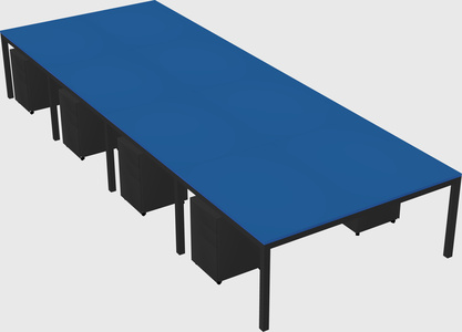Shared rectangular desk