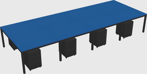 Shared rectangular desk