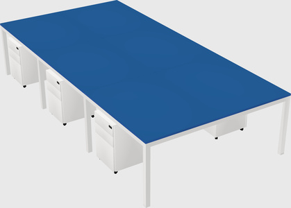 Shared rectangular desk