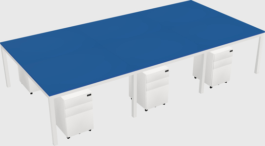 Shared rectangular desk