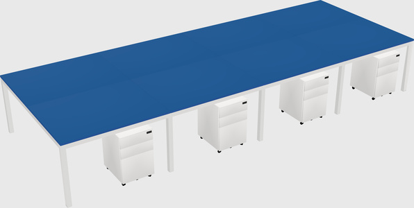 Shared rectangular desk
