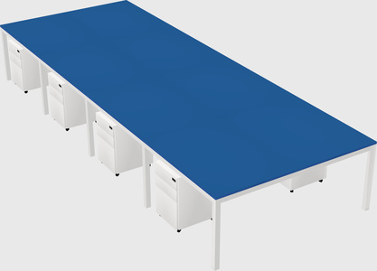 Shared rectangular desk