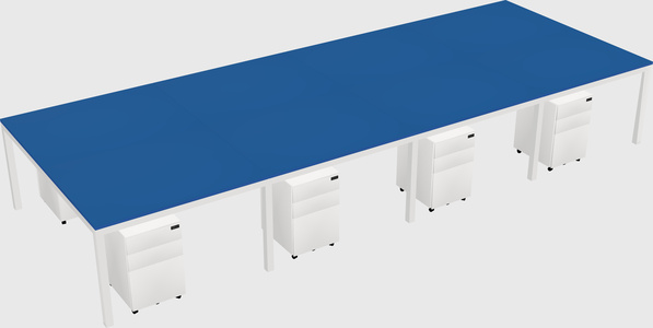 Shared rectangular desk